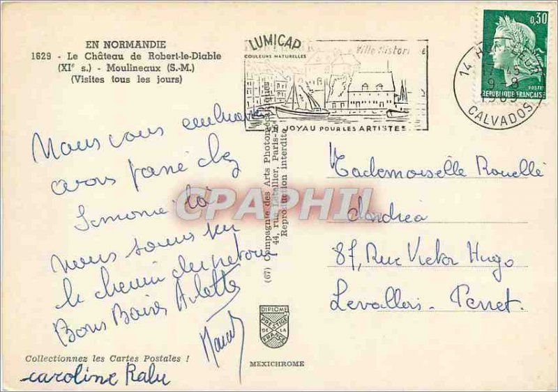 Postcard Modern Normandy The Ch�teau de Robert le Diable (XI) Moulineaux (SML)