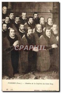 Old Postcard Pourbus Members of the Brotherhood of the Holy Blood in Bruges C...