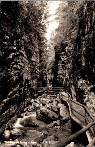 Vtg Franconia New Hampshire NH The Flume Gorge RPPC Real Photo Postcard