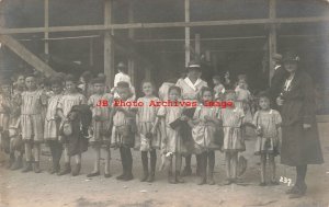 Native Ethnic Costume, RPPC, Girls in School Uniform? Hats, Europe?