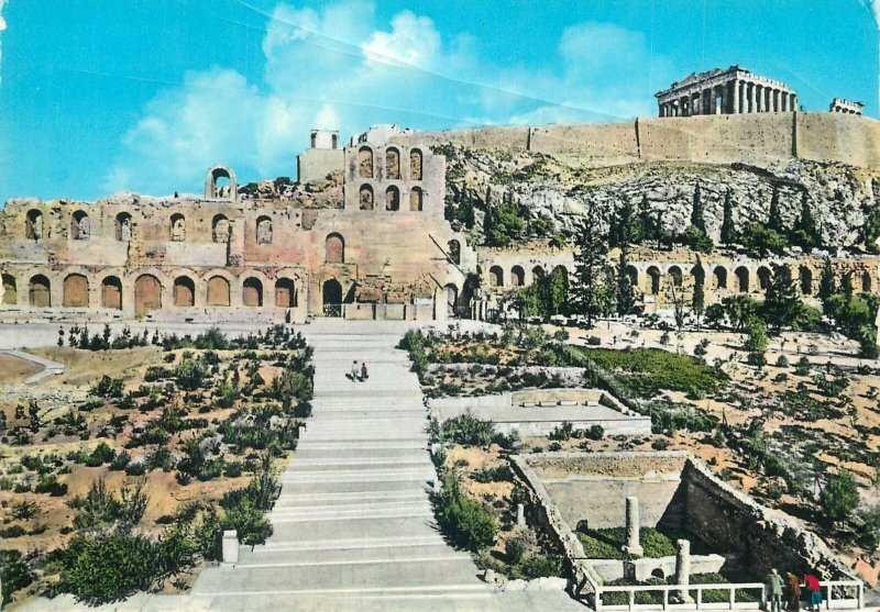 Postcard Greece Athens Odeon of Herodes Atticus