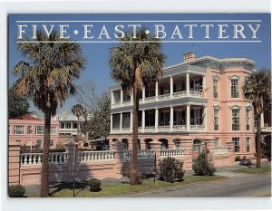 Postcard Five East Battery, Charleston, South Carolina