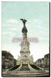Old Postcard Reims Fountain Sube