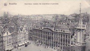 Belgium Brussels Grand' Place maisons des corporations et panorama