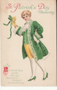 A/S  CLAPSADDLE  ST PATRICK'S DAY  MAN Wolf postcard