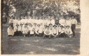 RPPC Group Photo Grand Island, Nebraska Hall County 1909 Vintage Postcard