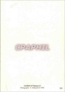 Modern Postcard The child and the bird