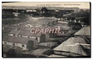 Old Postcard Army Anglo Canadian camp Panoramic view