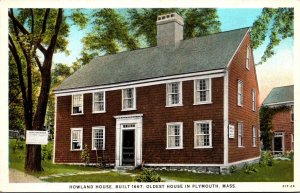 Massachusetts Plymount Howland House Built 1667 Oldest House In Plymouth Curt...