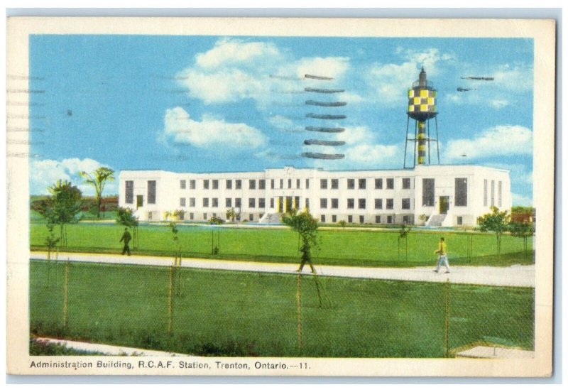 1955 Administration Building R.C.A.F. Station Trenton Ontario Canada Postcard