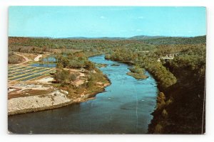 White River From Table Top Dam Near Branson  Missouri MO UNP Chrome Postcard B15
