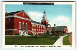 Dobyns Bennett High School Kingsport Tennessee Postcard Vintage Linen Unused