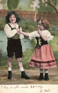 Vintage Postcard 1907 Bestfriends This Is For You And Sorry Ethel Comic Card