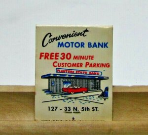 The Planters State Bank Salina Kansas Vintage Matchbook Cover 