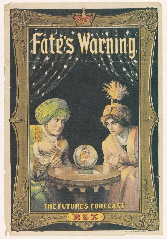 Fates Warning Crystal Ball Occult Fortune Teller Postcard