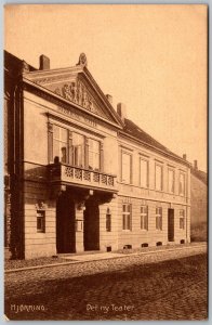 Hjorring Denmark c1910 Postcard Det Ny Teater Theater