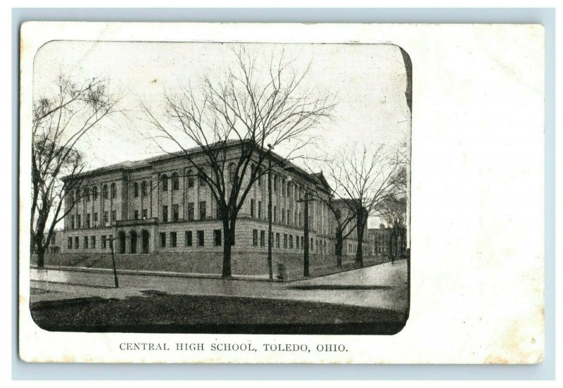 C.1900-10 Central High School Toledo, Ohio Unused Early Postcard F94