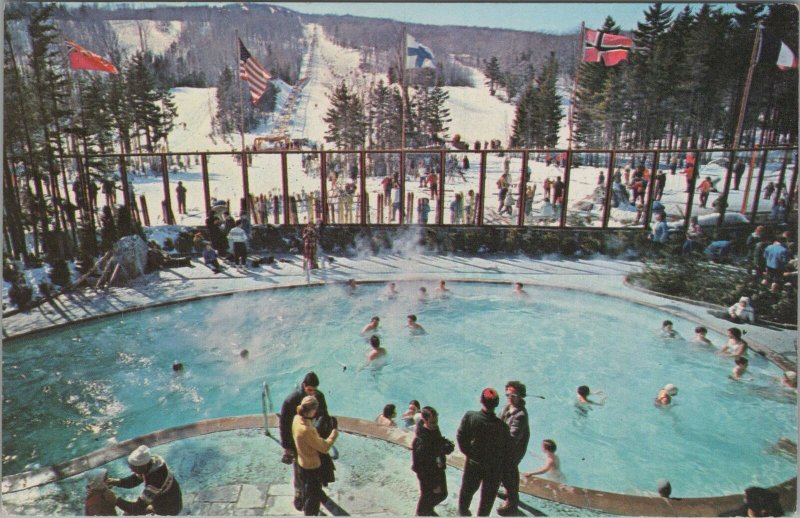 Postcard Heated Patio Mt Snow Vermont Skiers Swimmers