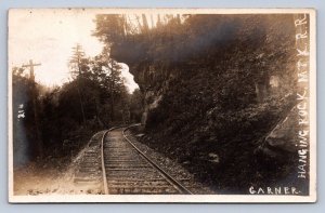 J87/ Garner West Virginia RPPC Postcard c1910 MTK Railroad Hanging Rock 623