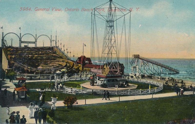 General View - Ontario Beach Amusement Park - Charlotte Rochester New York - DB