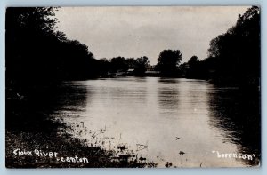 Canton South Dakota SD Postcard RPPC Photo Sioux River View Lorenson 1909 Posted