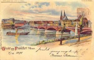 Grus aus Frankfurt 1898 Transparency H-T-L Postcard