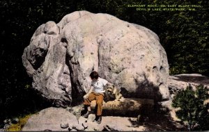 Wisconsin Devil's Lake State Park Elephant Rock On East Bluff Trail