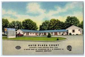 c1940 Auto Plaza Court Suburban Motor Court Exterior Prospect Kentucky Postcard