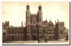 Eton College Old Postcard The Quadrangle