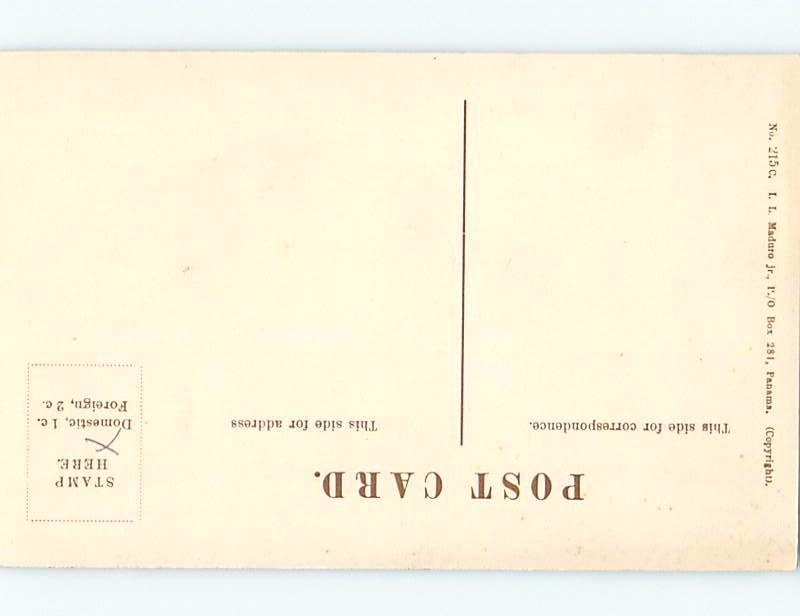 Unused Old Postcard OLD FORTS INTERIOR Panama City Panama F5421