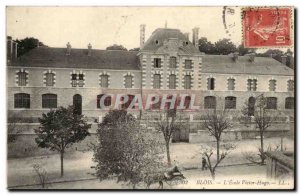 Wood - L & # 39Ecole Victor Hugo - Old Postcard
