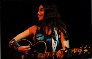 Vintage Emmylou Harris Country Singer in Paris 1977 Live Concert Postcard