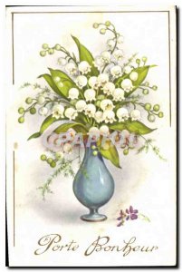 Postcard Old Porte Bonheur flowers