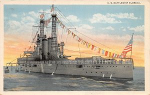 H80/ U.S. Navy Ship Postcard c1915 Battleship U.S.S. Indiana 132