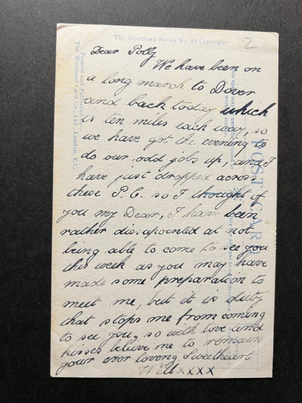 Mint England RPPC Postcard Union Jack British Flag Poem A E Wright