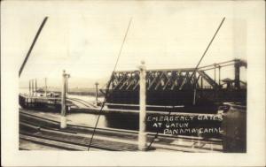 Panama Canal Gatun Emergency Gates c1915 Real Photo Postcard