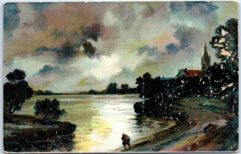 Postcard - River Landscape Scenery Painting/Art Print - Raphael Tuck & Sons 