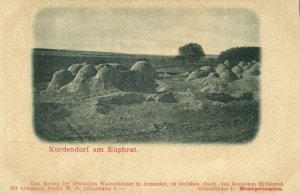 Armenia, Kurdish Village on the Euphrates River (1900) German Orphanage Postcard