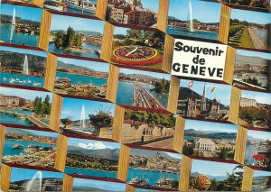 multi view souvenir Postcard Switzerland Geneve