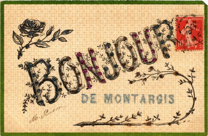 CPA Bonjour de MONTARGIS (864436)