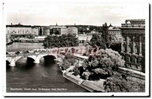 Postcard Modern Stockholm Utsikt over Strommen med Norrbro