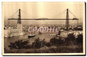 Old Postcard Marseille Bouches du Rhone Entree Old Harbor Bridge and Transporter