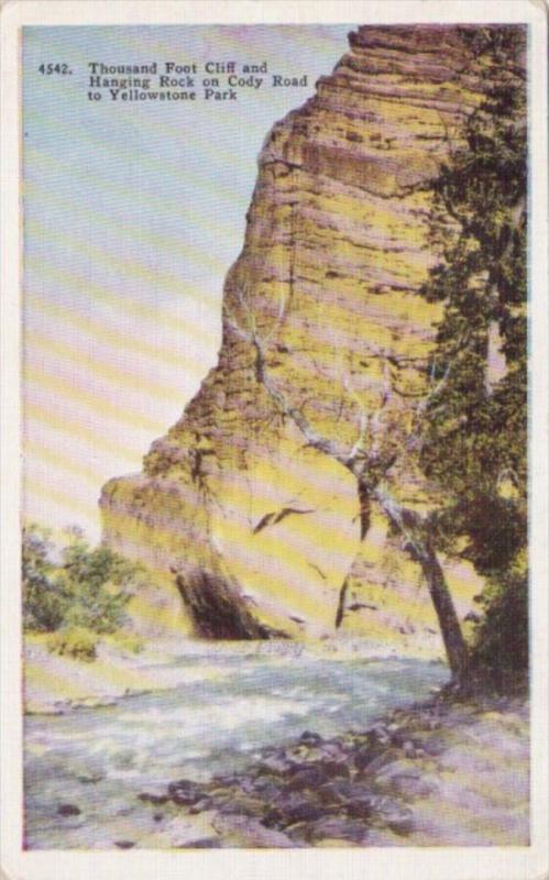 Thousand Foot Cliff and Hanging Rock On Cody Road To Yellowstone National Park