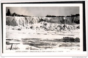 RP; NIAGARA FALLS, Ontario, Canada; Winter Scenery, American Falls, PU-1948