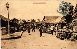 PC COCHINCHINE BA-DIEM LE MARCHE ETHNIC TYPES VIETNAM INDOCHINA (a36773)