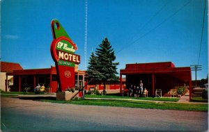 Postcard El Rancho Motel US 160 in Del Norte, Colorado