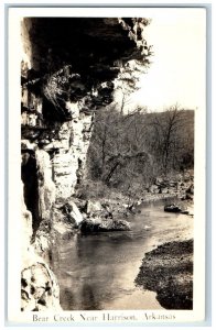 c1940's Bear Creek Near Harrison Arkansas AR RPPC Photo Vintage Postcard