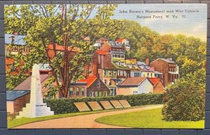 Vintage Postcard 1930-1945 John Brown Monument Harpers Ferry West Virginia