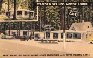 Stafford Springs Mississippi Stafford Springs Motor Lodge Postcard AA31821