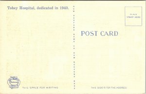 Tobey Hospital Wareham Massachusetts MA Linen Postcard VTG UNP Vintage Unused 